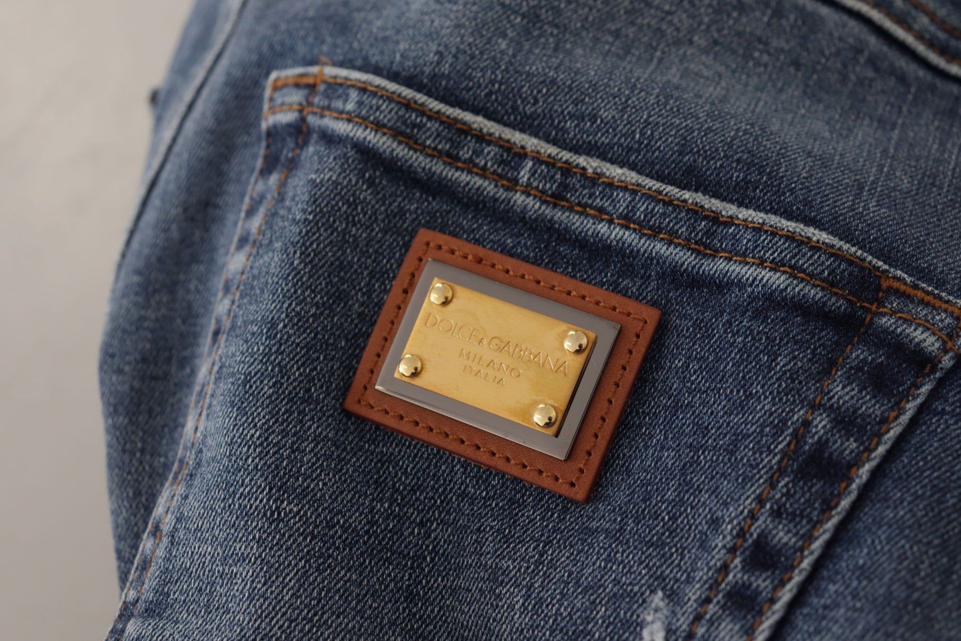 Dolce & Gabbana Blue Skinny Jeans for Women additional view