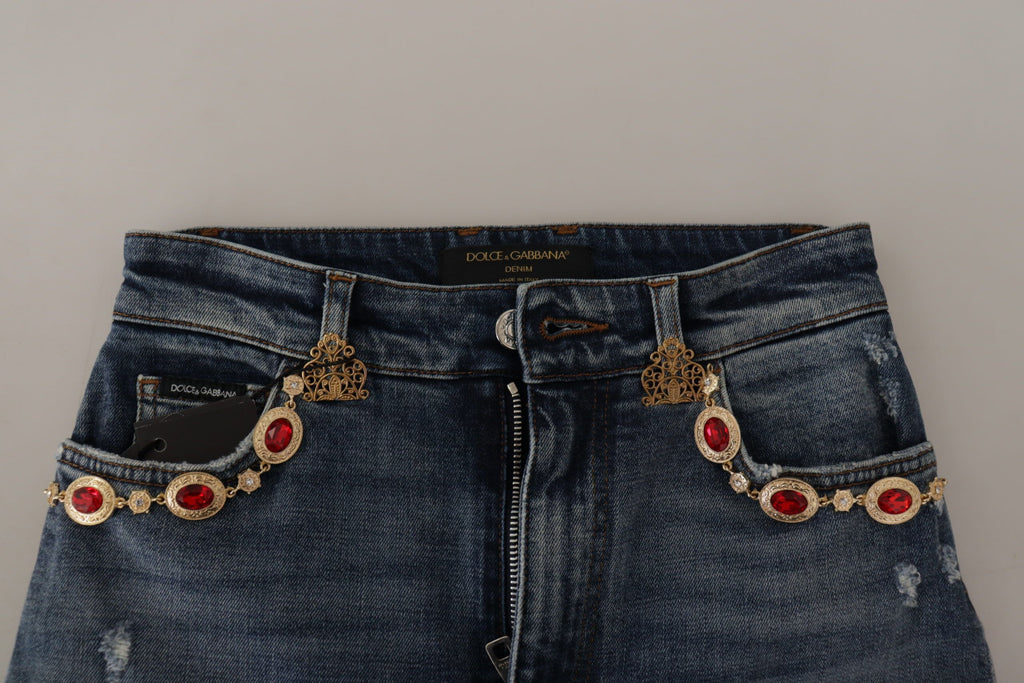 Dolce & Gabbana Blue Skinny Jeans for Women additional view