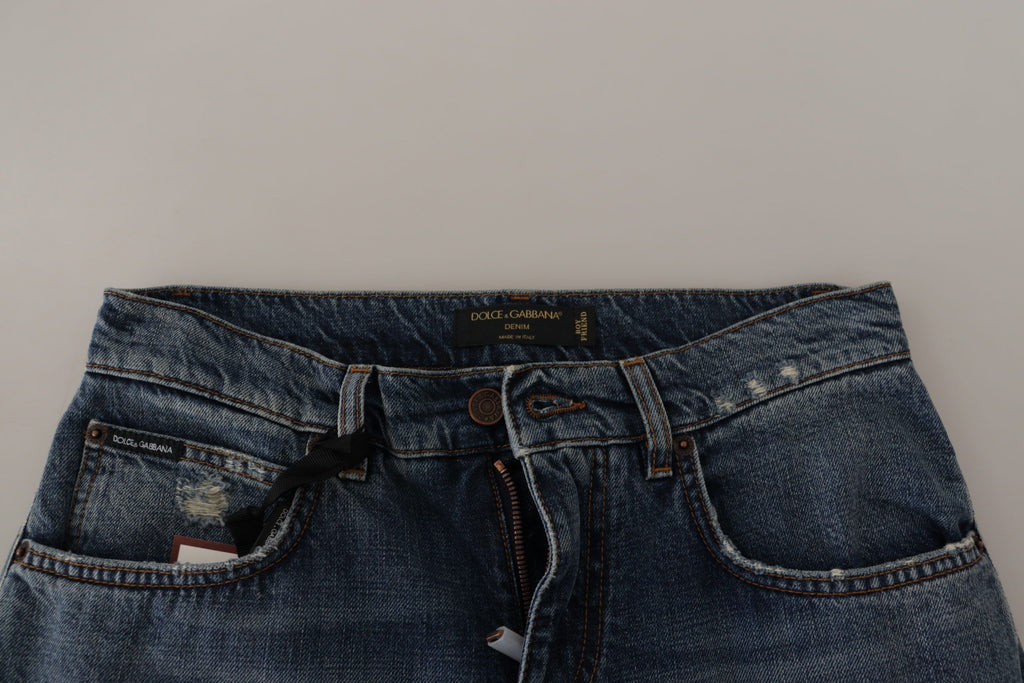Dolce & Gabbana Blue Relaxed Fit Jeans for Women detail view