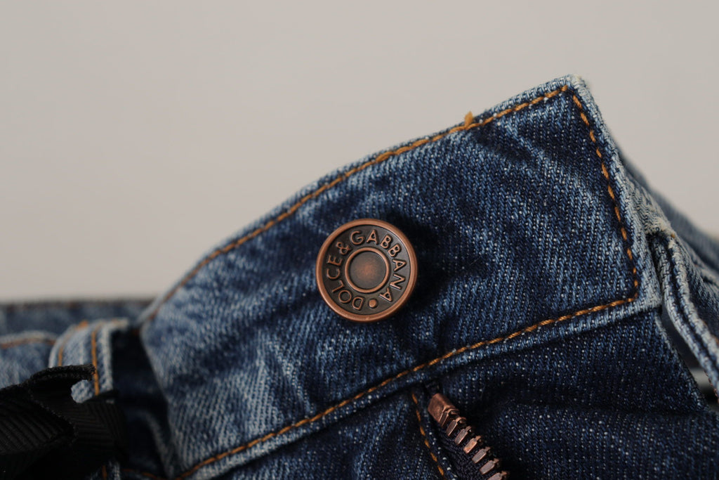 Dolce & Gabbana Blue Relaxed Fit Jeans for Women side view