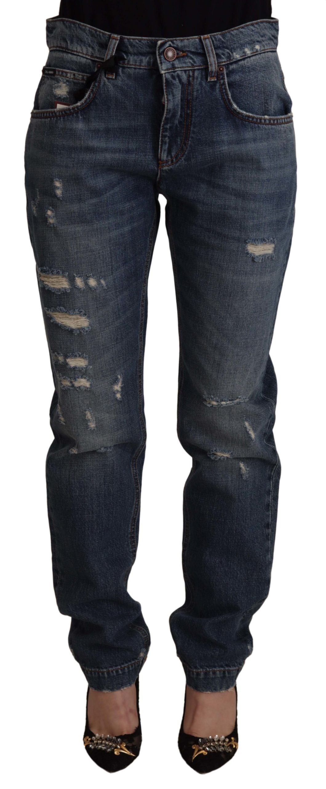 Dolce & Gabbana Blue Relaxed Fit Jeans for Women