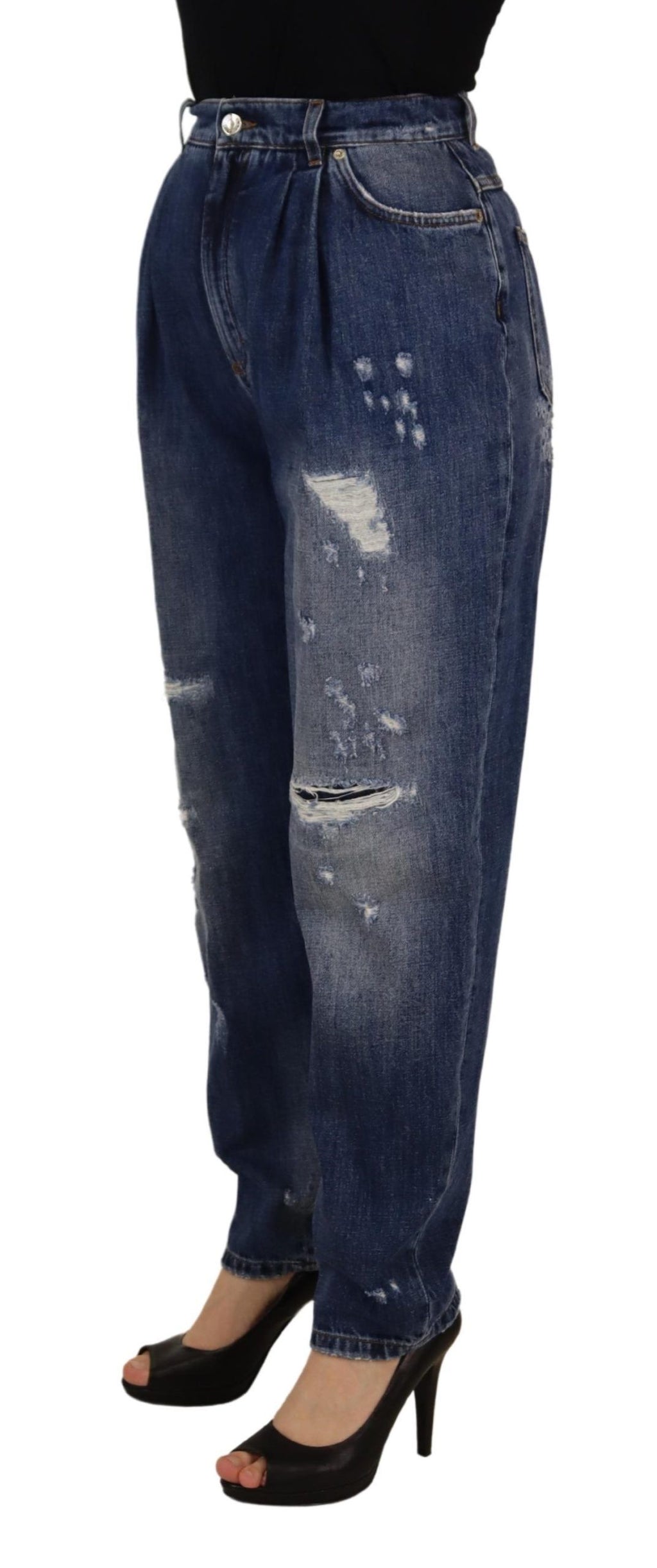 Dolce & Gabbana Blue Relaxed Fit Jeans for Women detail view