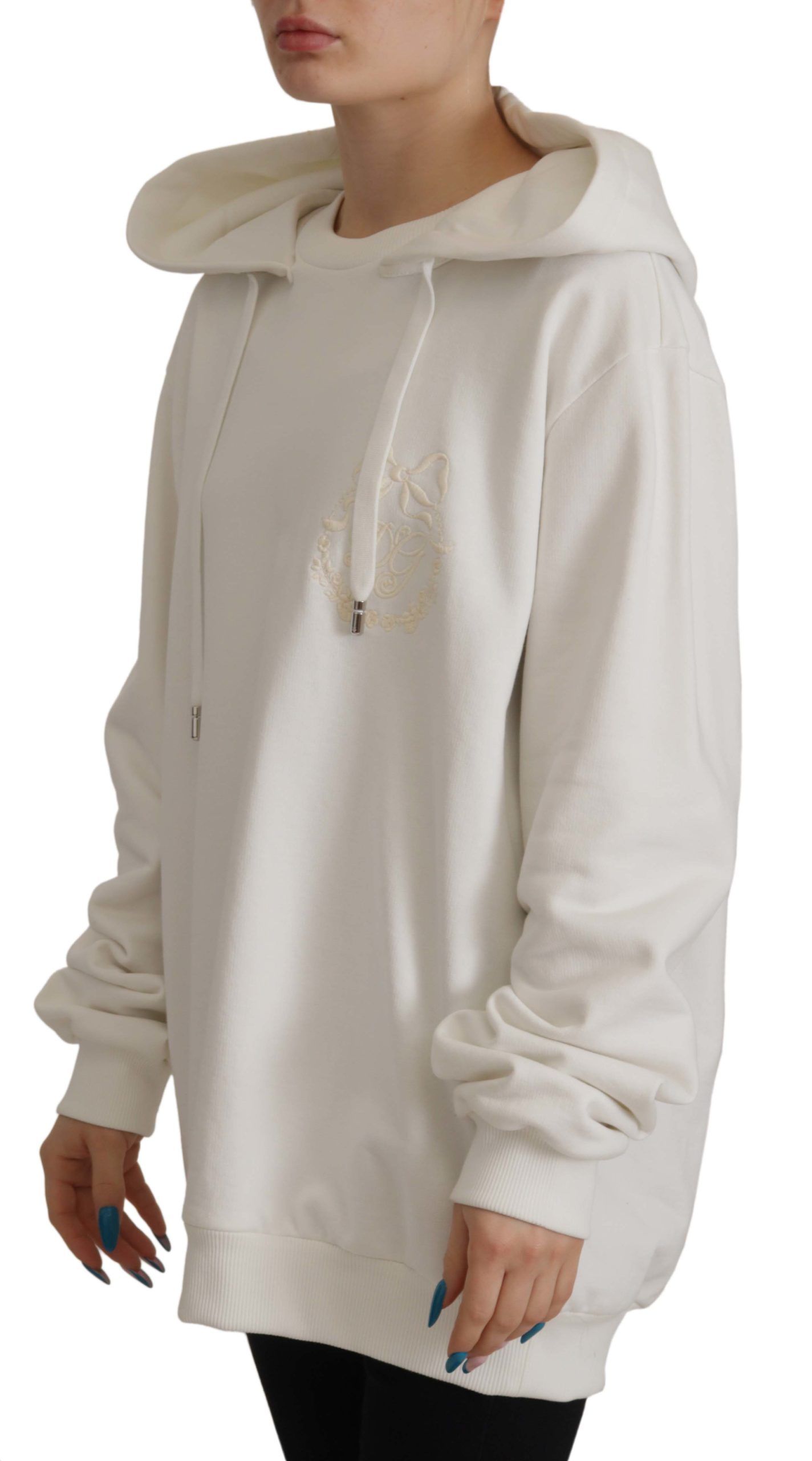 Dolce & Gabbana White Hoodie for Women side view