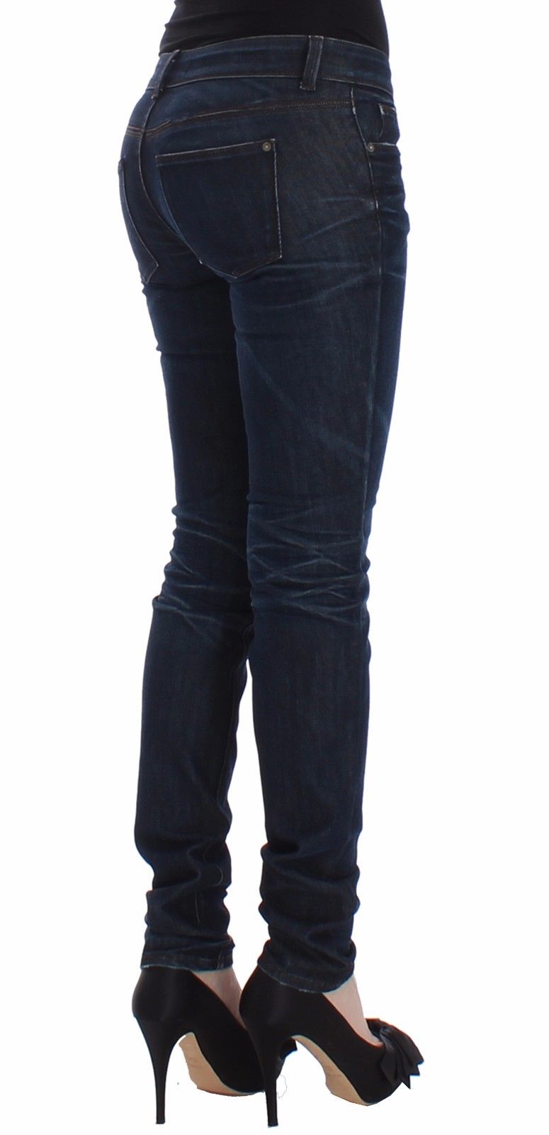 Ermanno Scervino Blue Skinny Jeans for Women side view