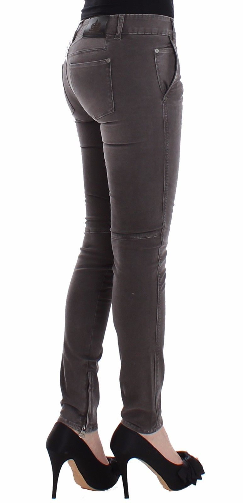 Ermanno Scervino Grey Skinny Jeans for Women side view