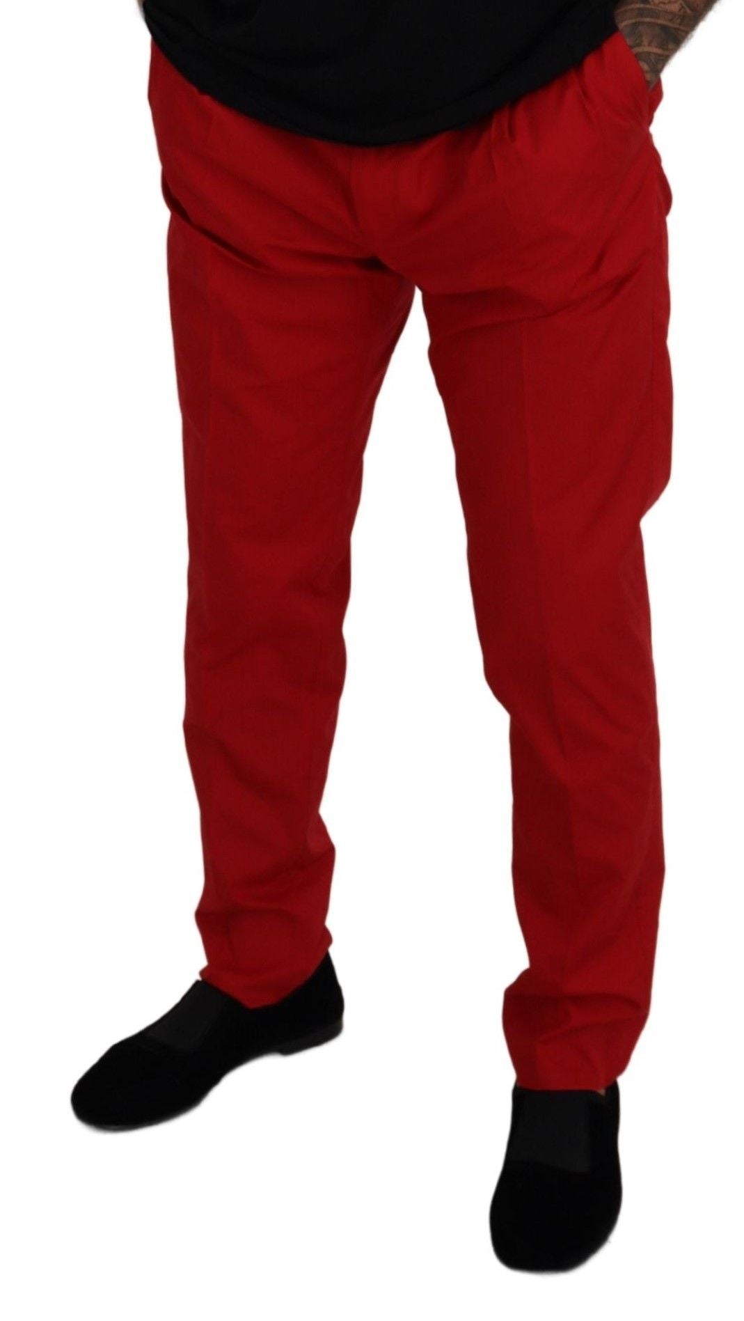 Dolce & Gabbana Red Chino Pants for Men detail view