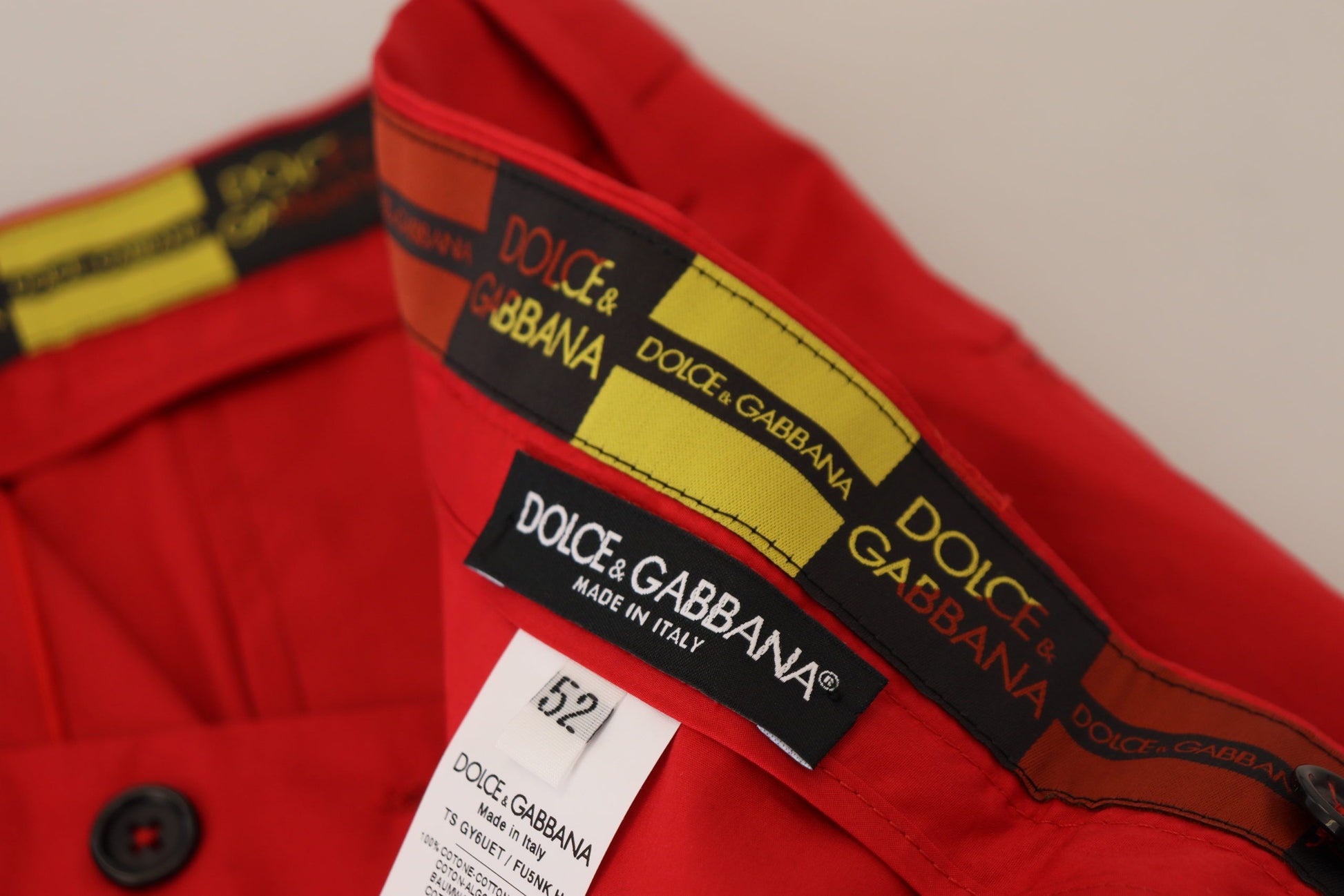 Dolce & Gabbana Red Chino Pants for Men additional view