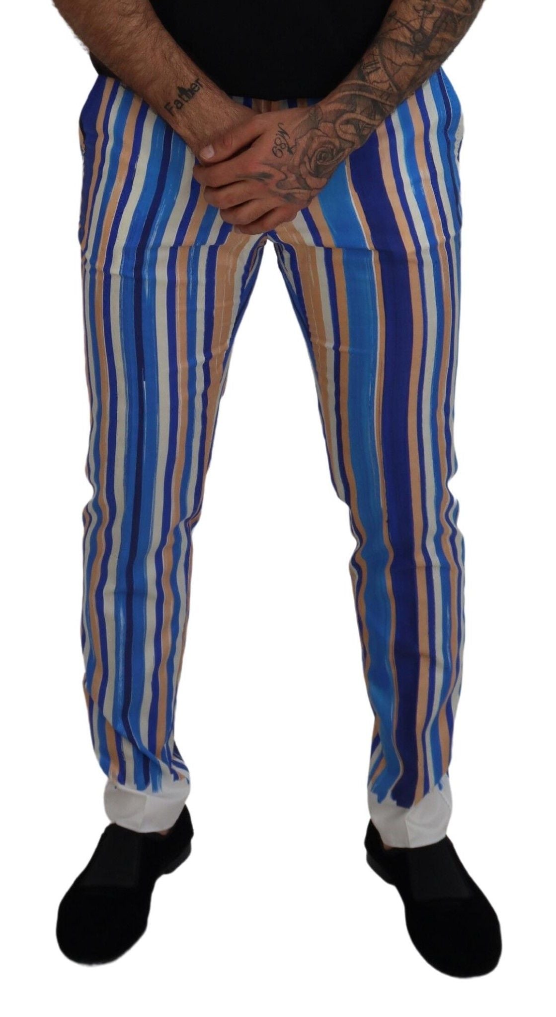 Dolce & Gabbana Blue Skinny Pants for Men detail view