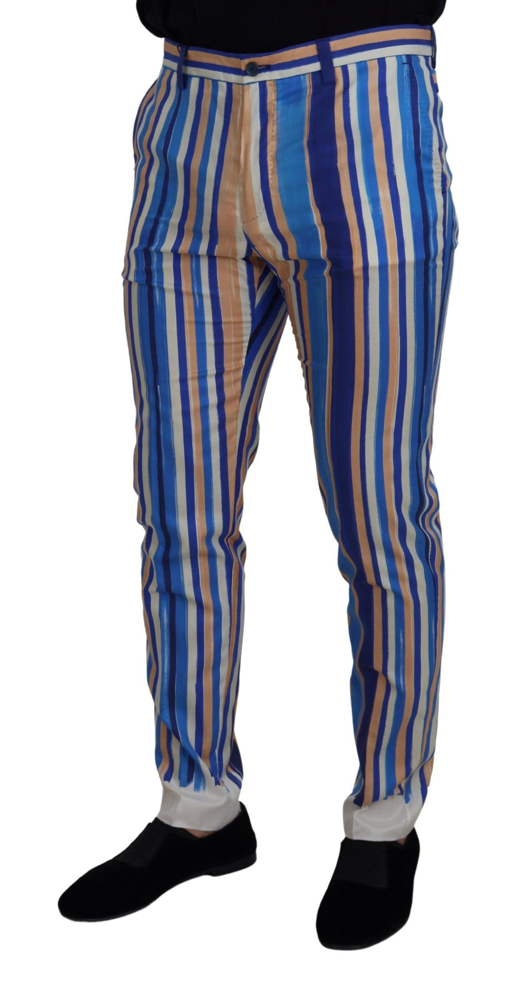 Dolce & Gabbana Blue Skinny Pants for Men side view
