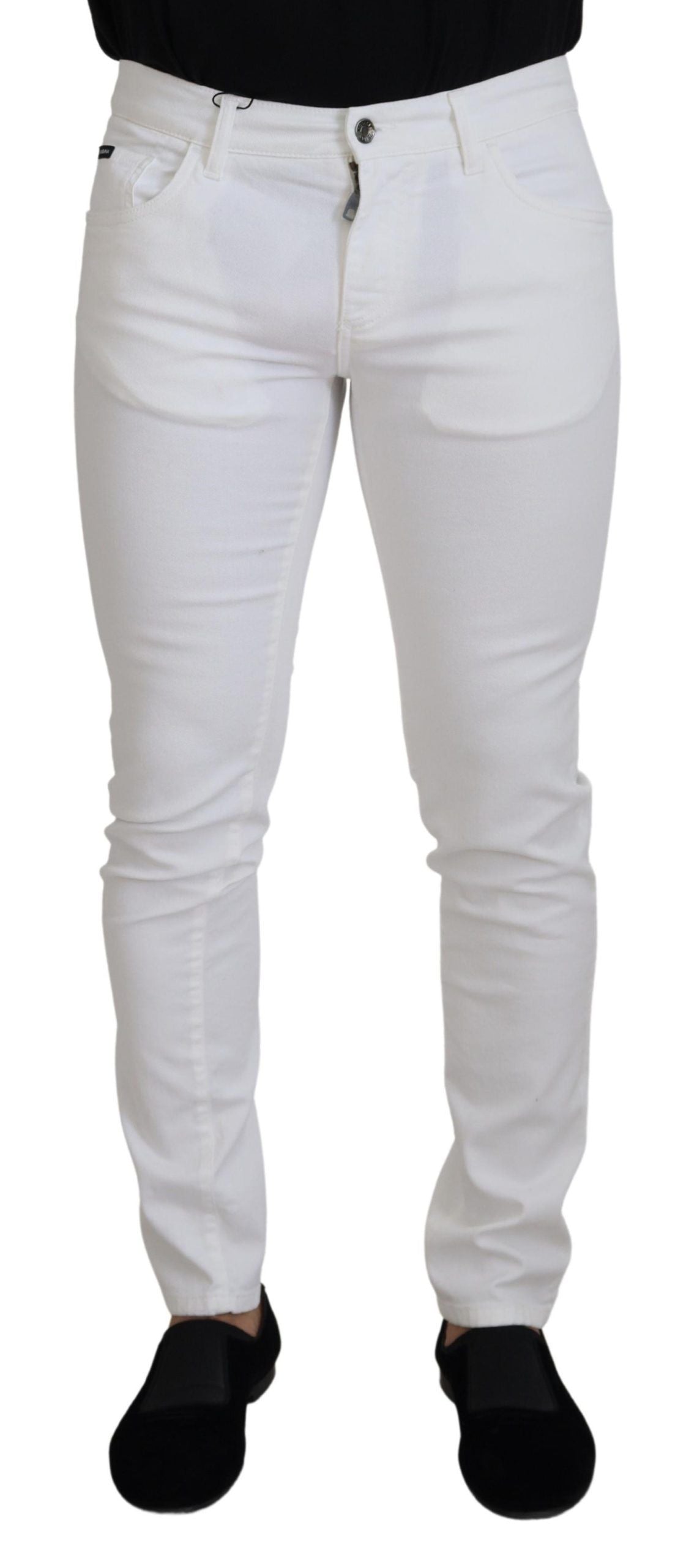 Dolce & Gabbana White Skinny Jeans for Men