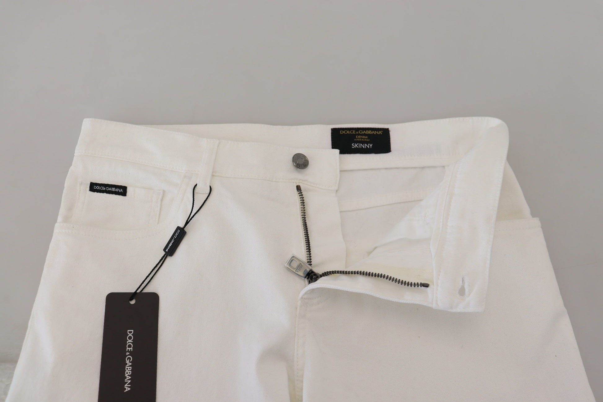 Dolce & Gabbana White Skinny Jeans for Men additional view