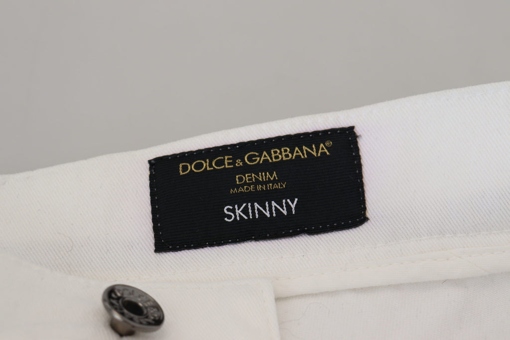 Dolce & Gabbana White Skinny Jeans for Men additional view