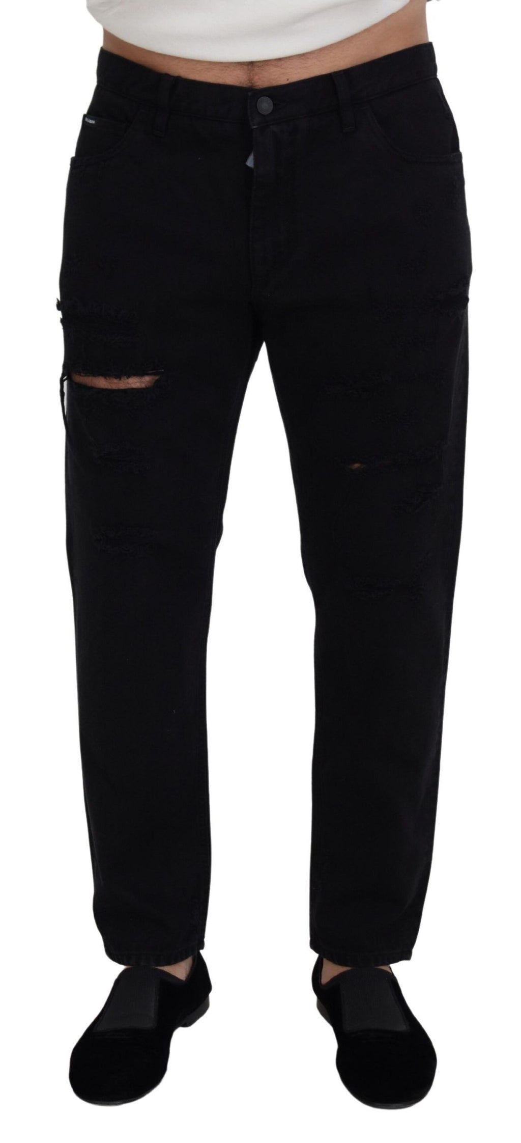Dolce & Gabbana Black Relaxed Fit Jeans for Men