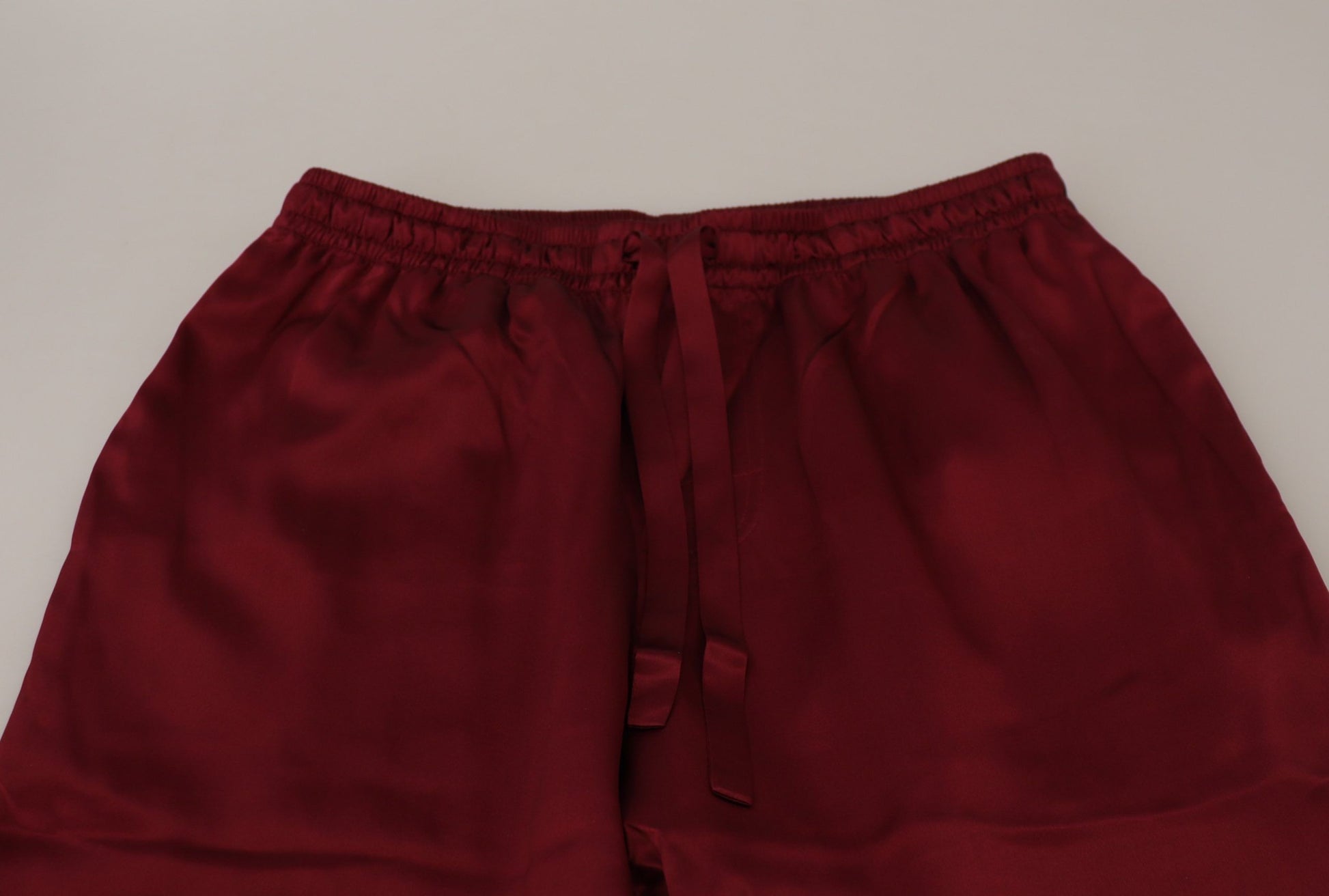 Pantalon de pyjama en soie bordeaux Dolce & Gabbana DG