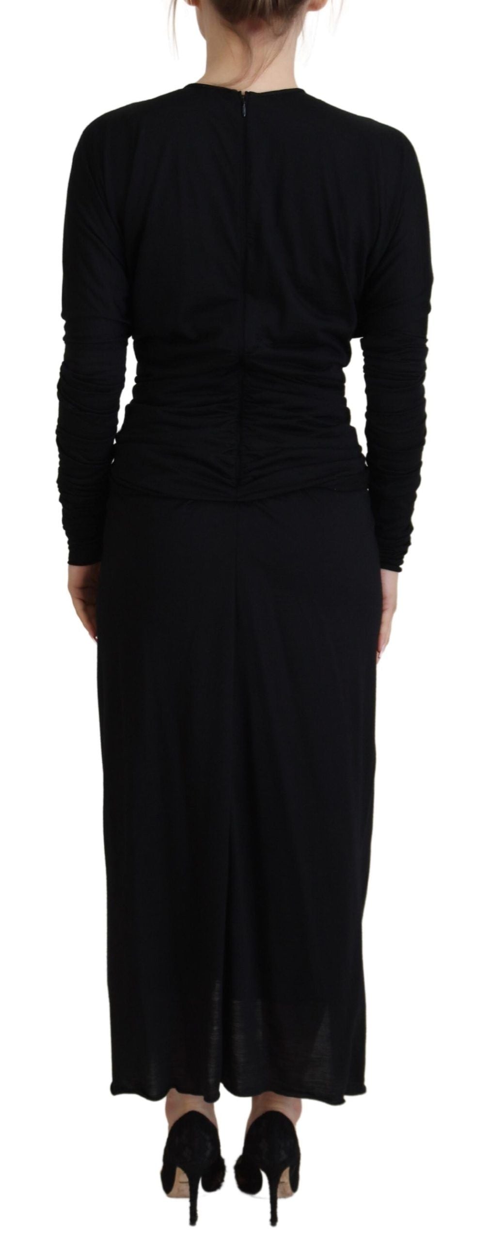 Dolce & Gabbana Black Long Dress for Women detail view