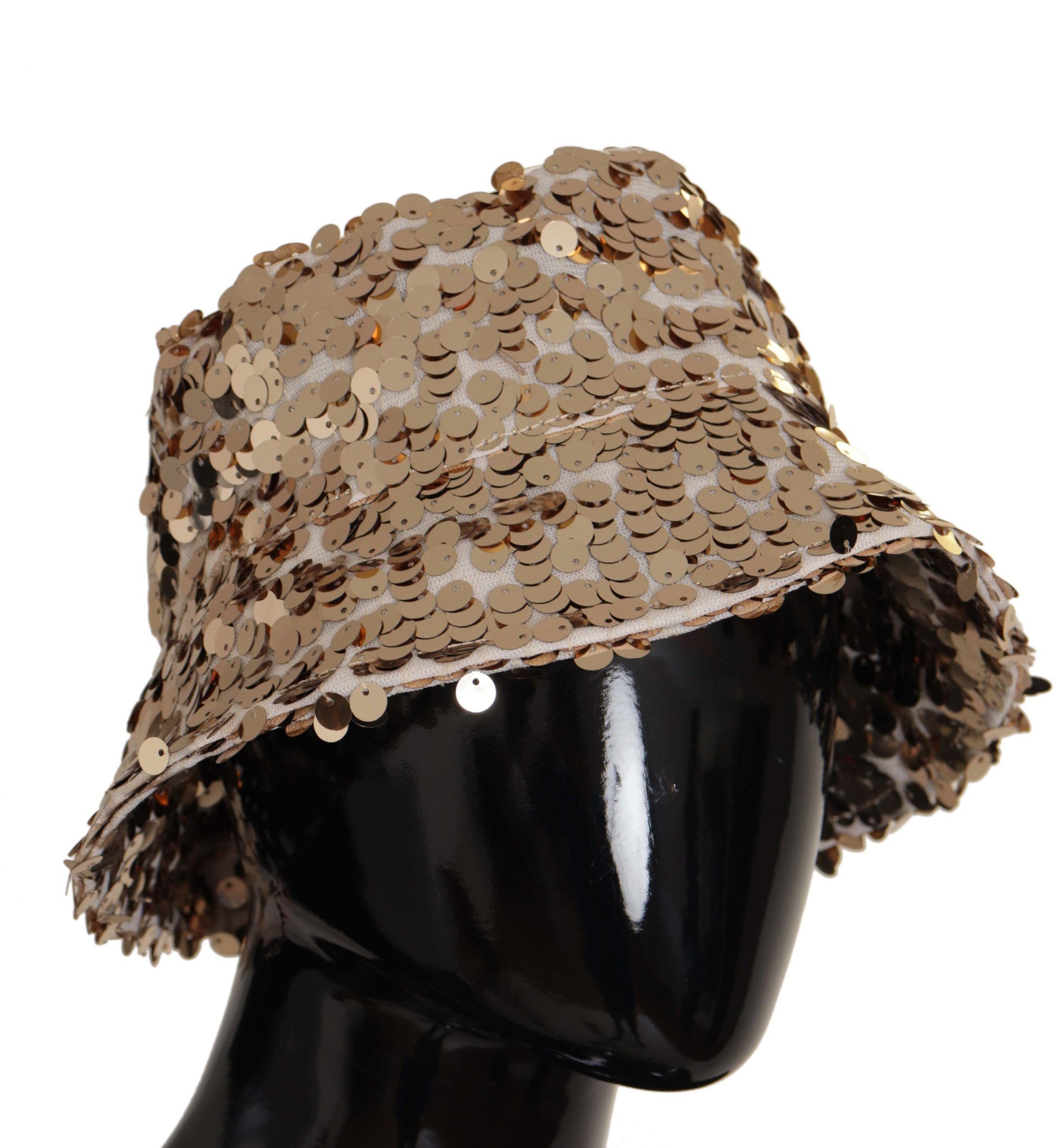 Dolce & Gabbana Gold Bucket Hats for Women side view