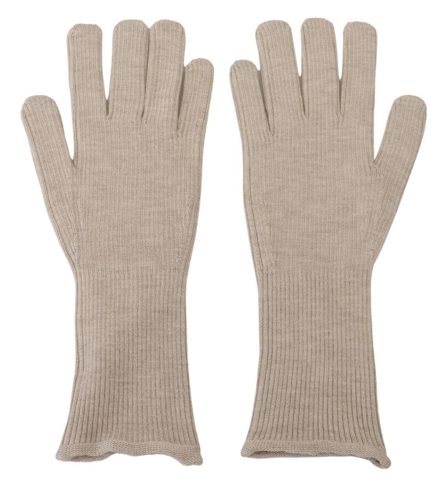 Dolce &amp; Gabbana Elfenbeinfarbene Herrenhandschuhe aus Kaschmir und Seide
