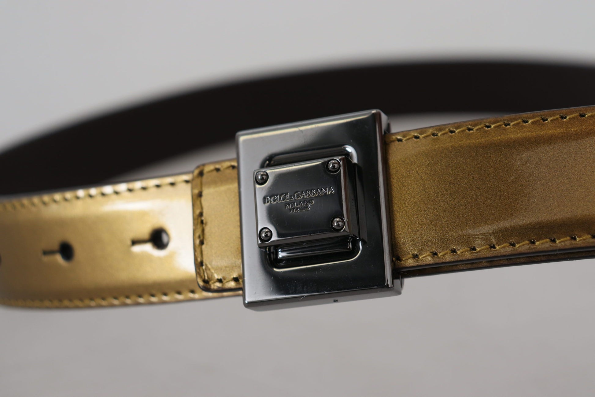 Dolce & Gabbana Gold Belt for Men additional view