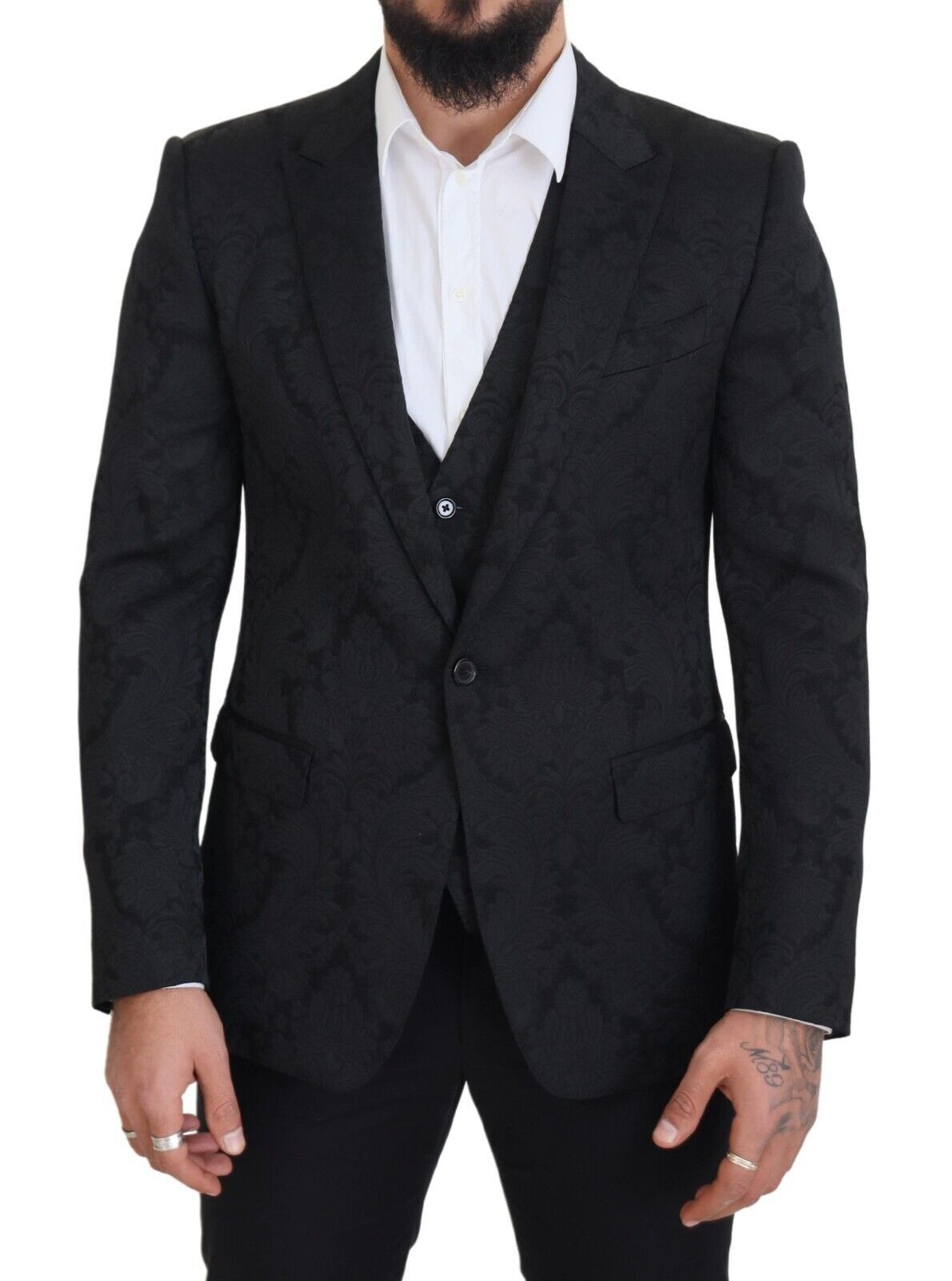 Dolce & Gabbana Black Two Piece Suits for Men