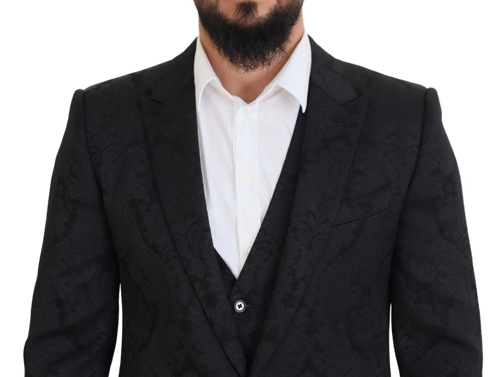 Dolce & Gabbana Black Two Piece Suits for Men side view