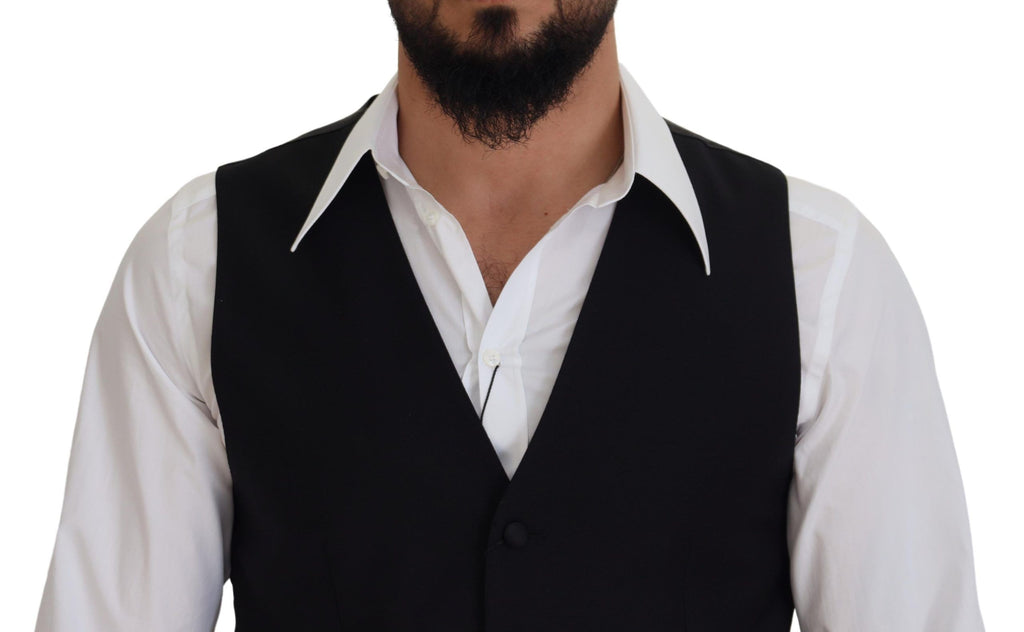 Dolce & Gabbana Black Waistcoats for Men side view