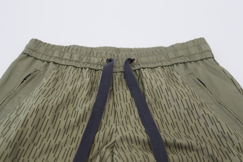 Pantalon cargo Dolce & Gabbana pour homme, à rayures vertes et fermeture éclair aux jambes