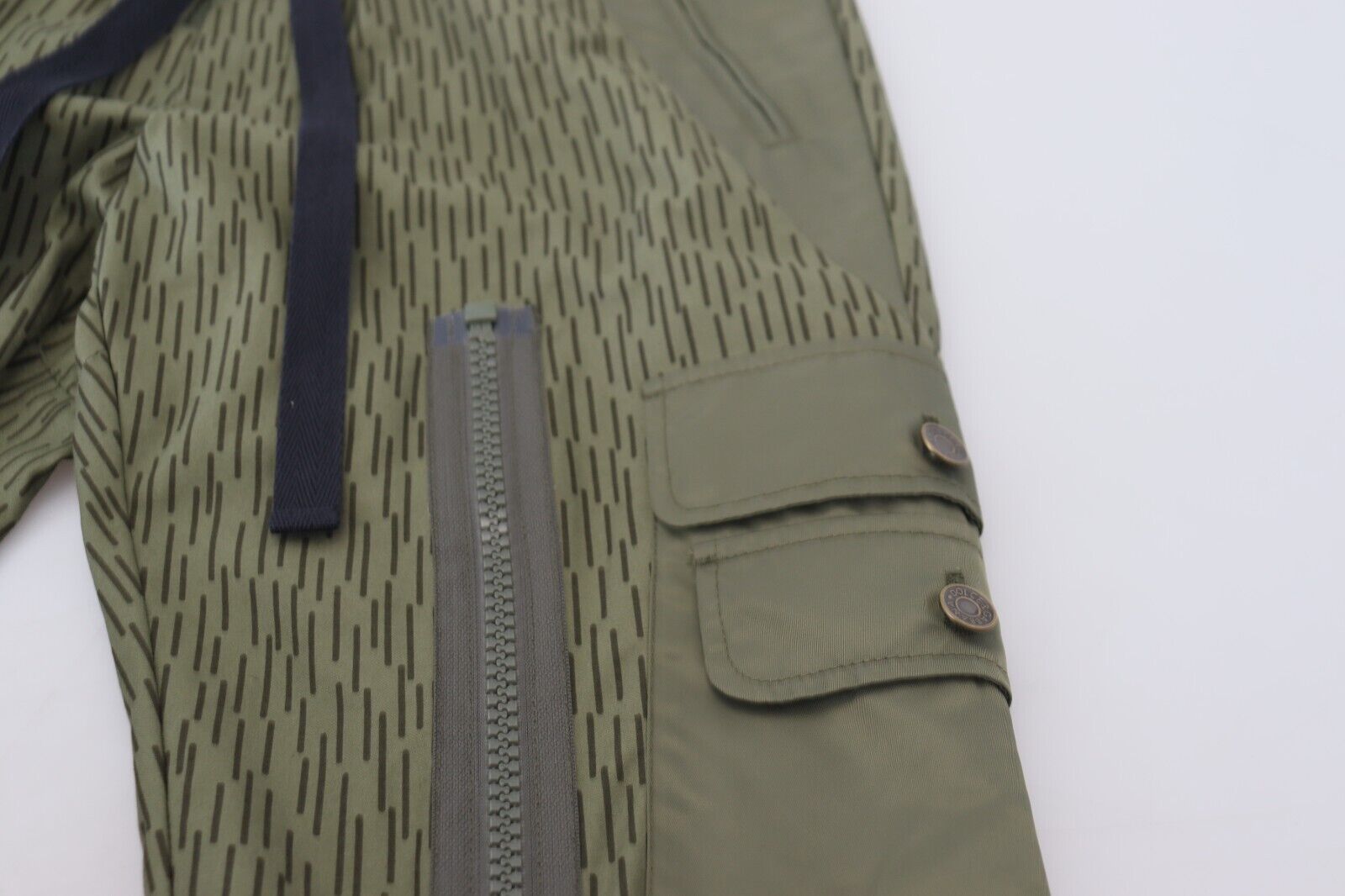 Pantalon cargo Dolce & Gabbana pour homme, à rayures vertes et fermeture éclair aux jambes