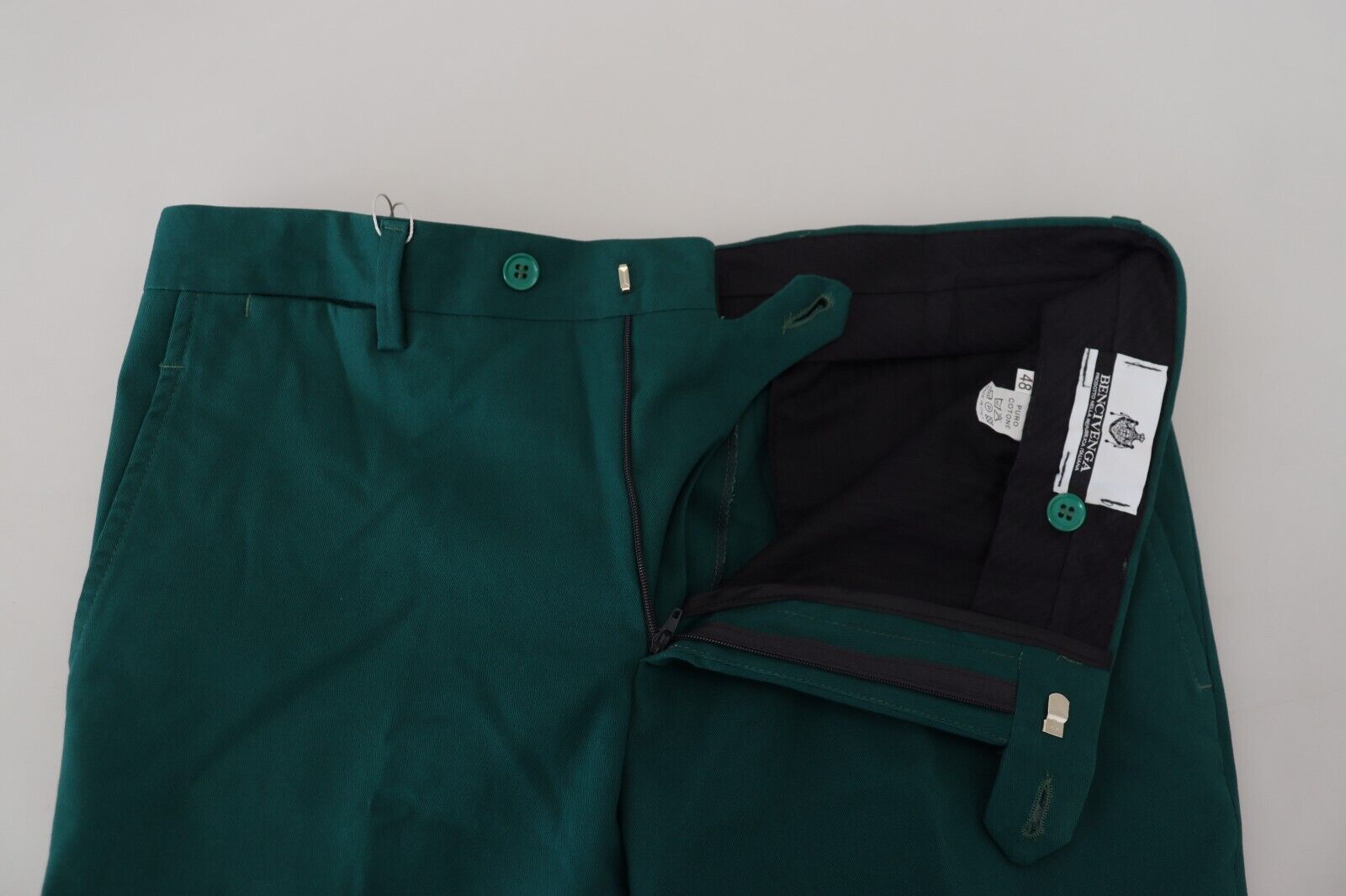 BENCIVENGA Green Dress Pants for Men side view