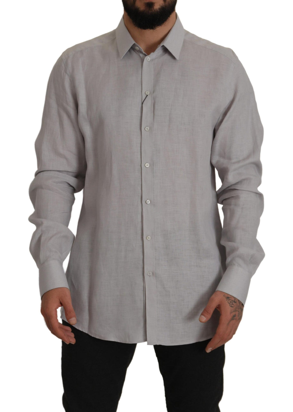 Dolce & Gabbana Grey Dress Shirt for Men