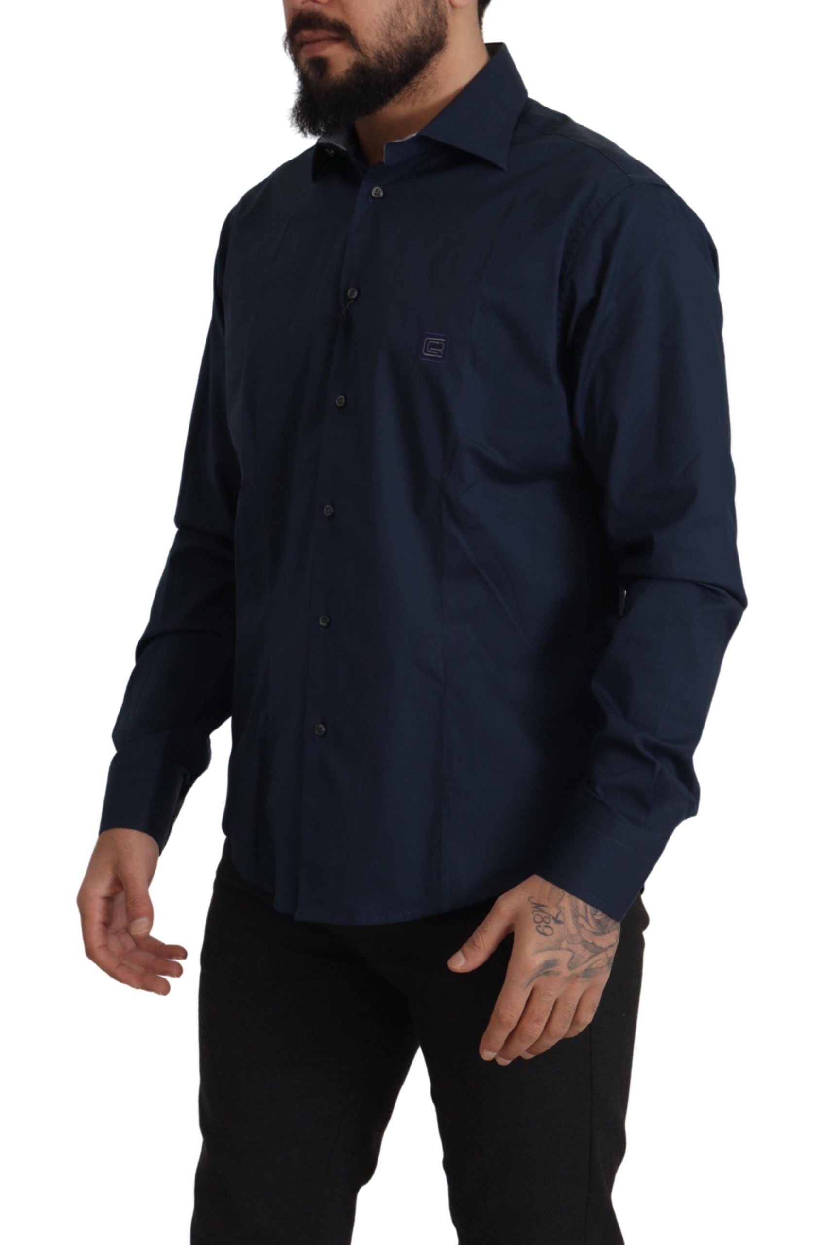 Roberto Cavalli Blue Dress Shirt for Men alternate view