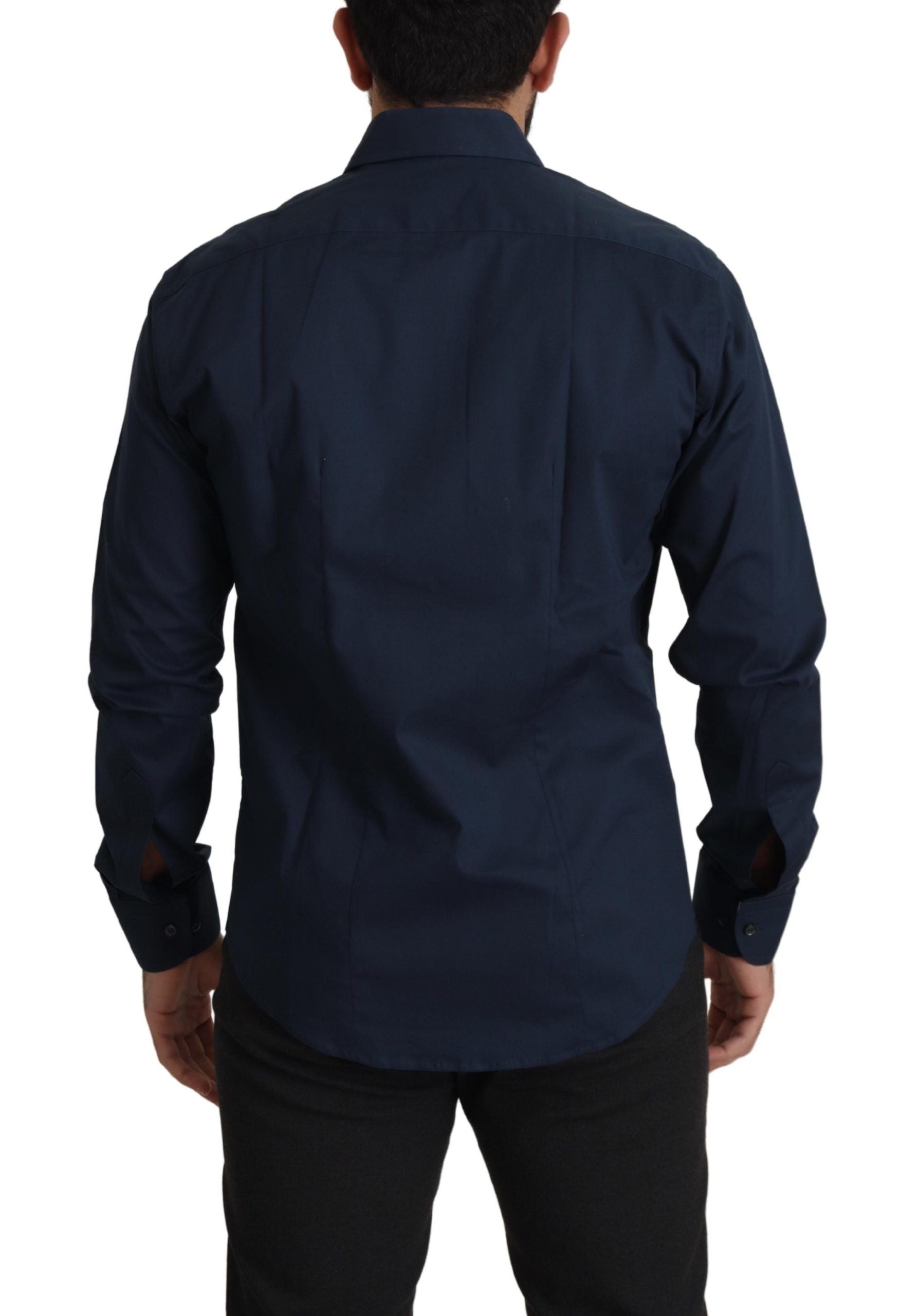 Roberto Cavalli Blue Dress Shirt for Men detail view