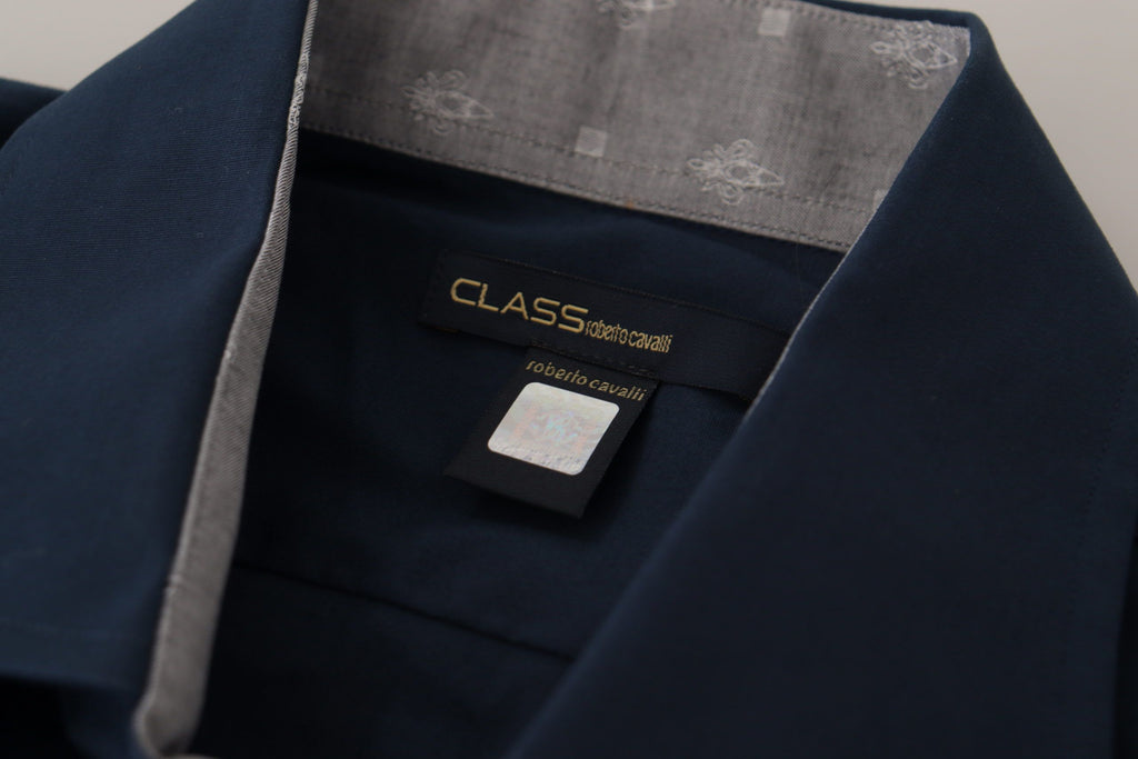 Roberto Cavalli Blue Dress Shirt for Men additional view