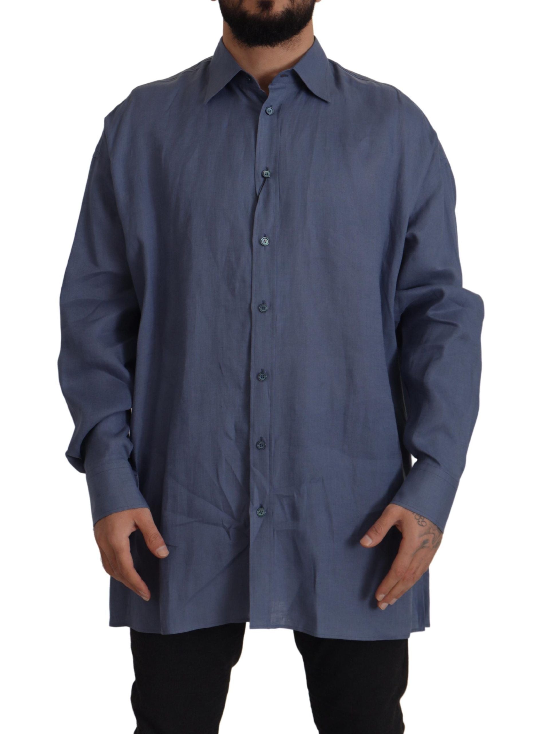 Dolce & Gabbana Blue Dress Shirt for Men