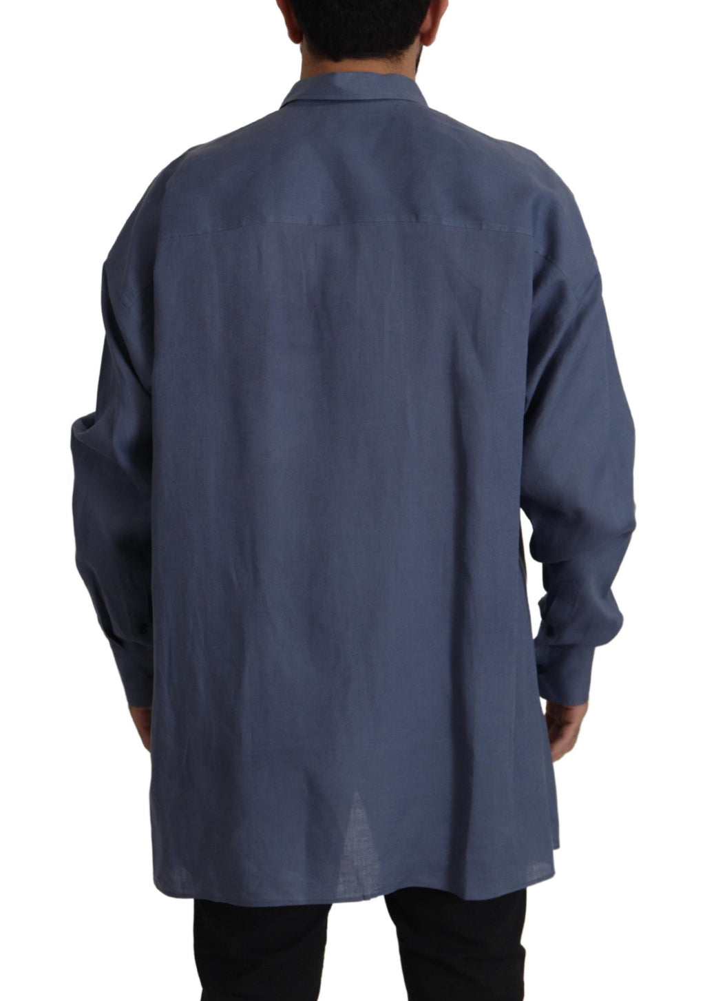 Dolce & Gabbana Blue Dress Shirt for Men detail view