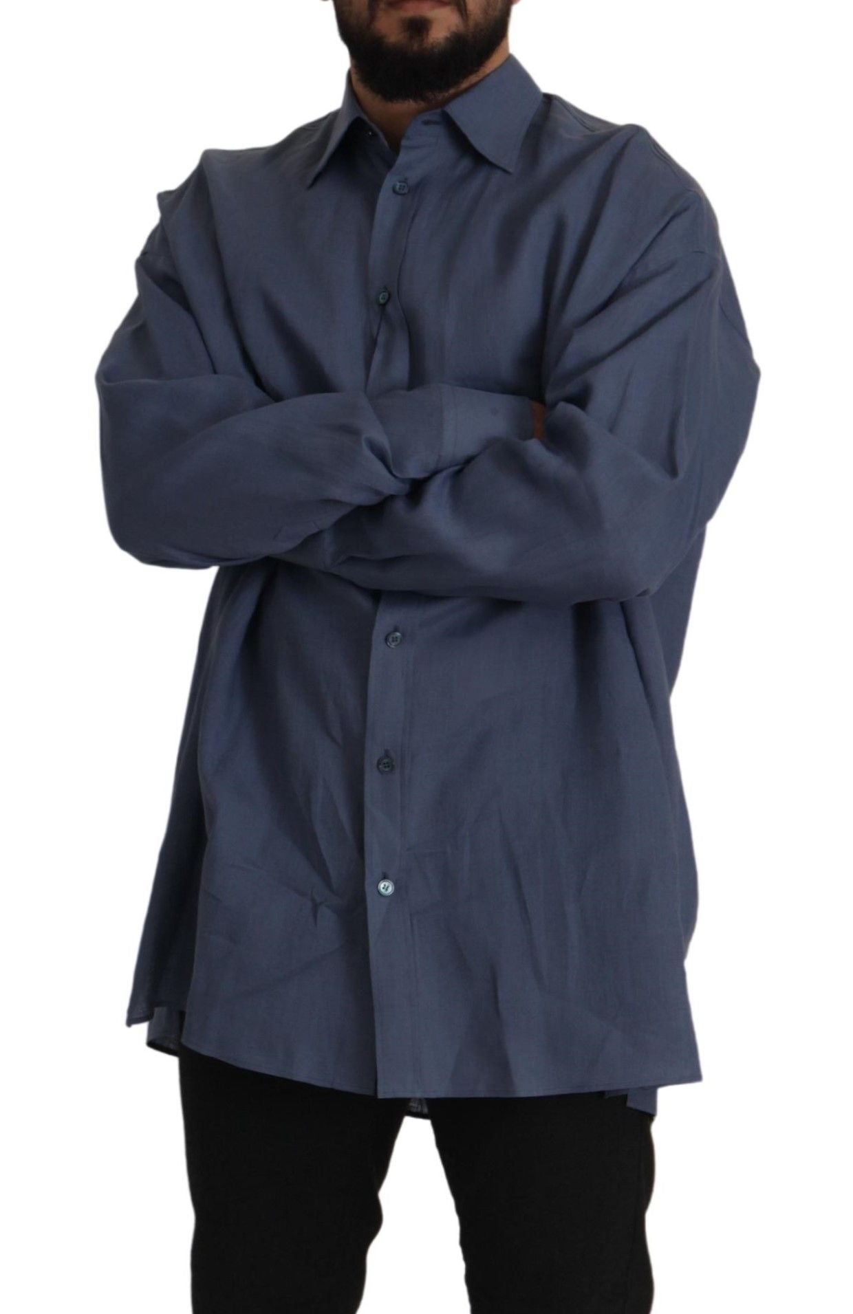 Dolce & Gabbana Blue Dress Shirt for Men additional view