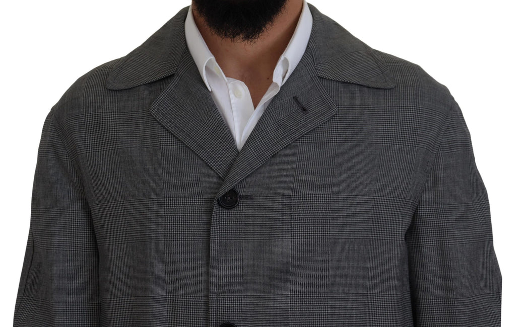 Dolce & Gabbana Grey Trench Coats for Men detail view