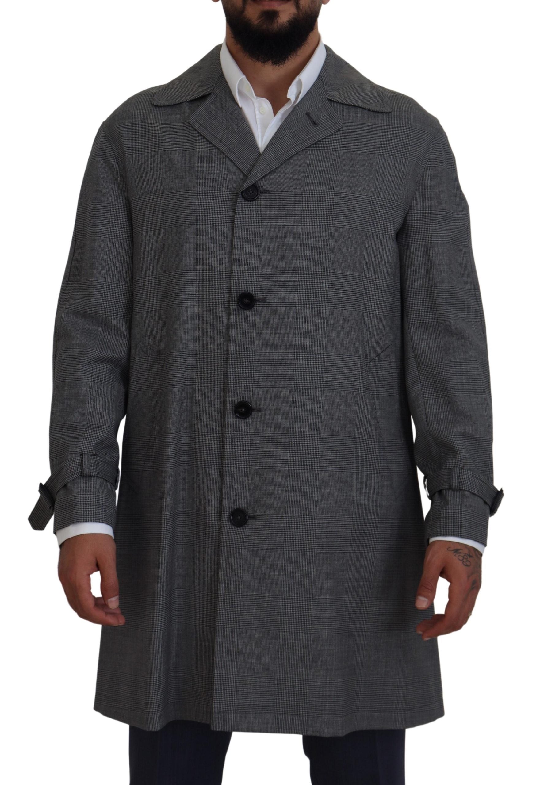 Dolce & Gabbana Grey Trench Coats for Men additional view