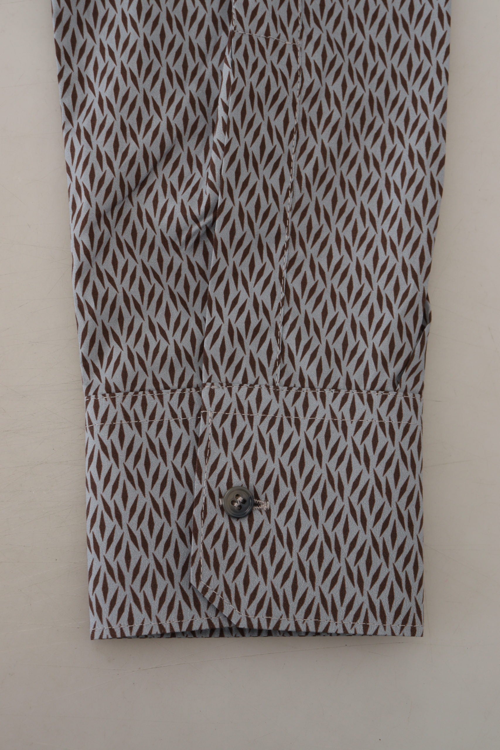 Chemise habillée Dolce & Gabbana gris marron or coupe slim