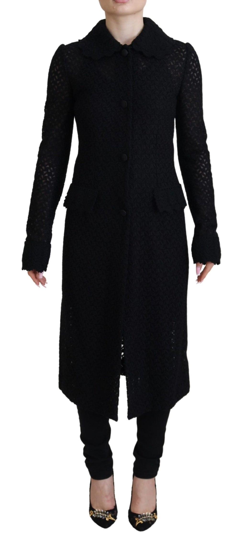 Dolce & Gabbana Black Full Length Jacket for Women