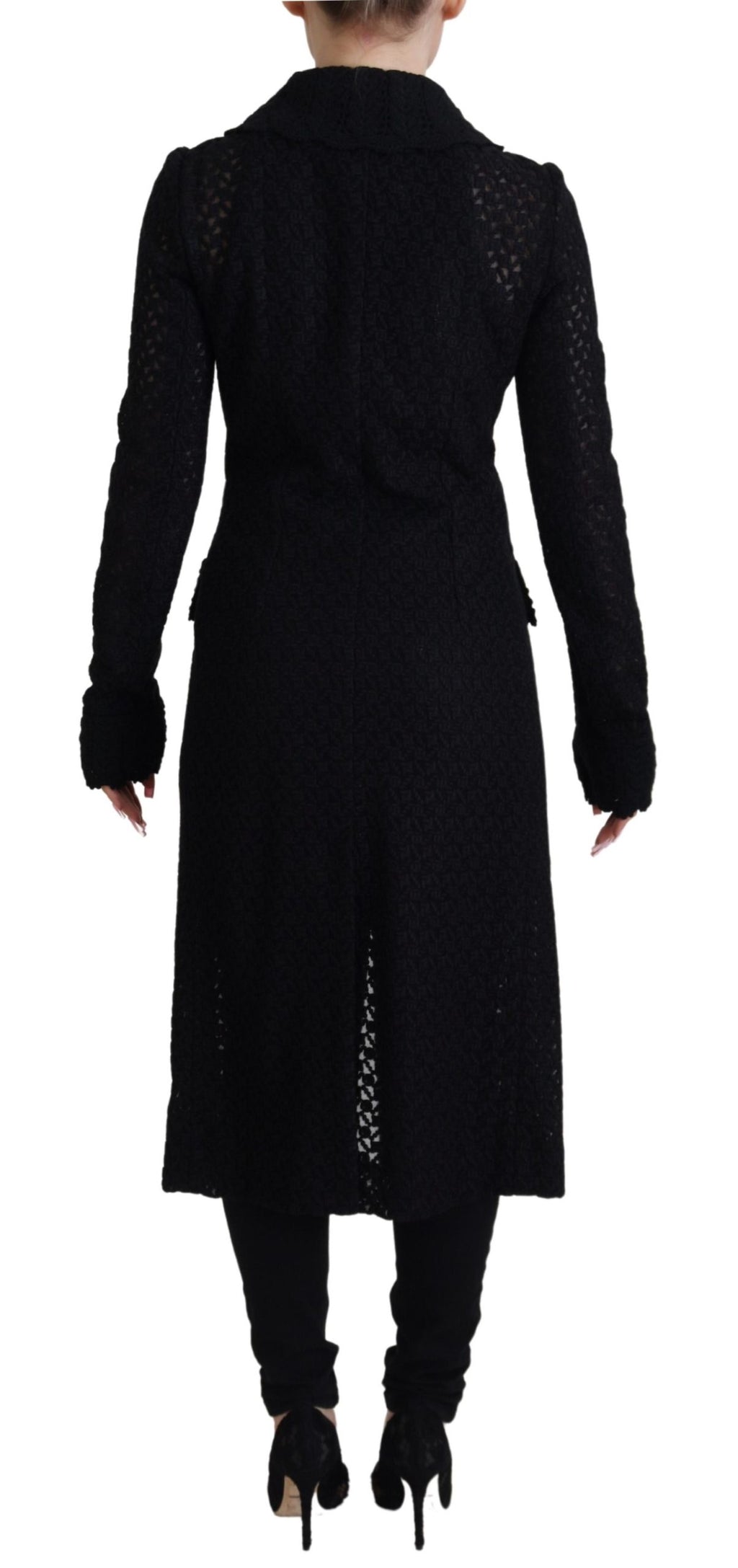 Dolce & Gabbana Black Full Length Jacket for Women detail view
