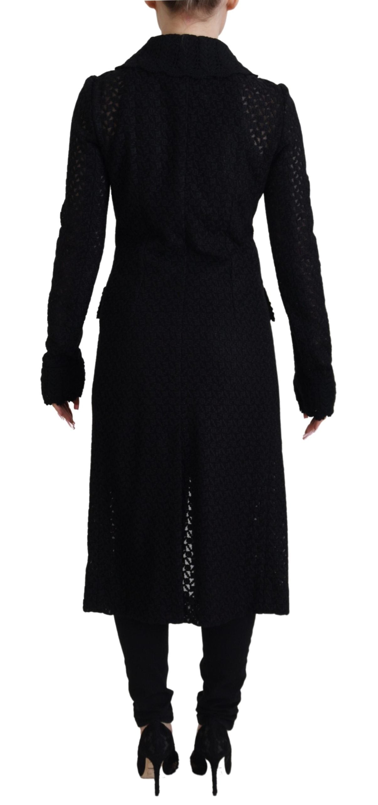 Dolce & Gabbana Black Full Length Jacket for Women detail view