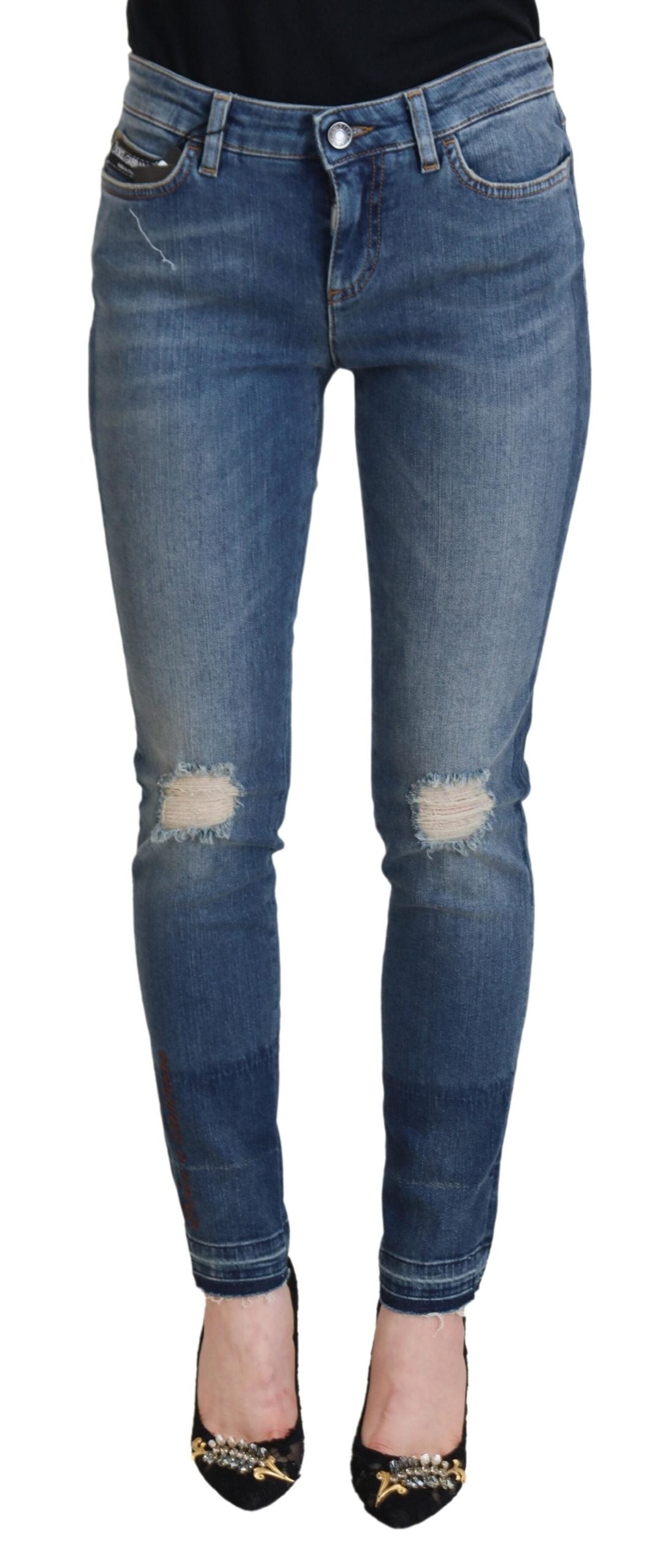 Dolce & Gabbana Blue Skinny Jeans for Women