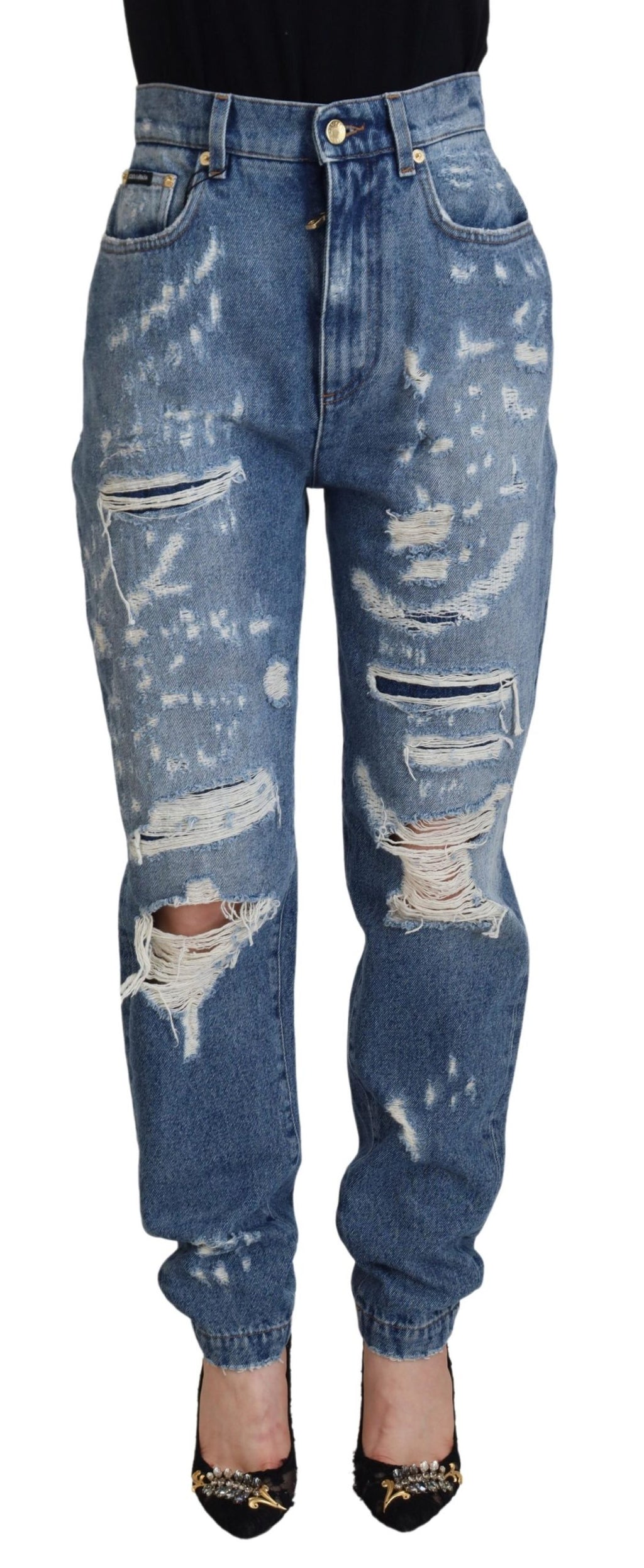 Dolce & Gabbana Blue Tapered Jeans for Women
