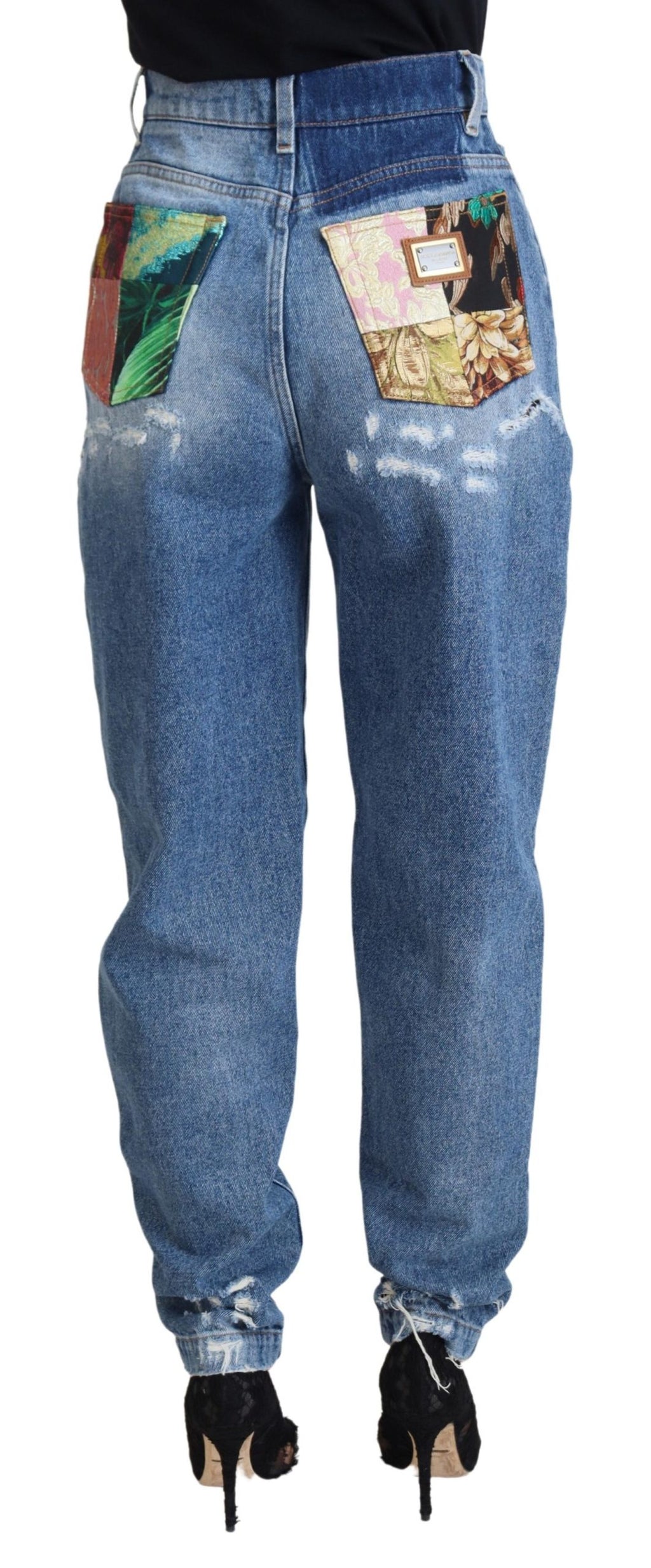 Dolce & Gabbana Blue Tapered Jeans for Women detail view