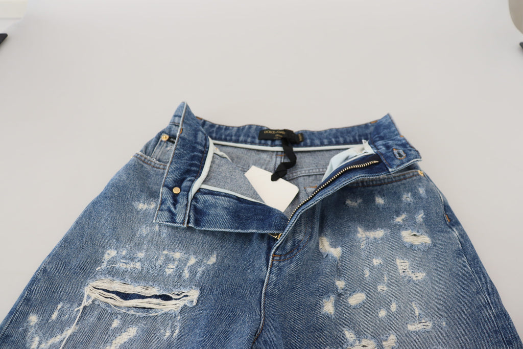 Dolce & Gabbana Blue Tapered Jeans for Women side view