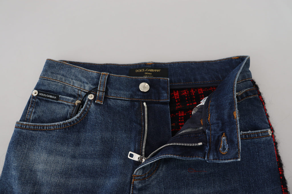Dolce & Gabbana Blue Skinny Jeans for Women side view