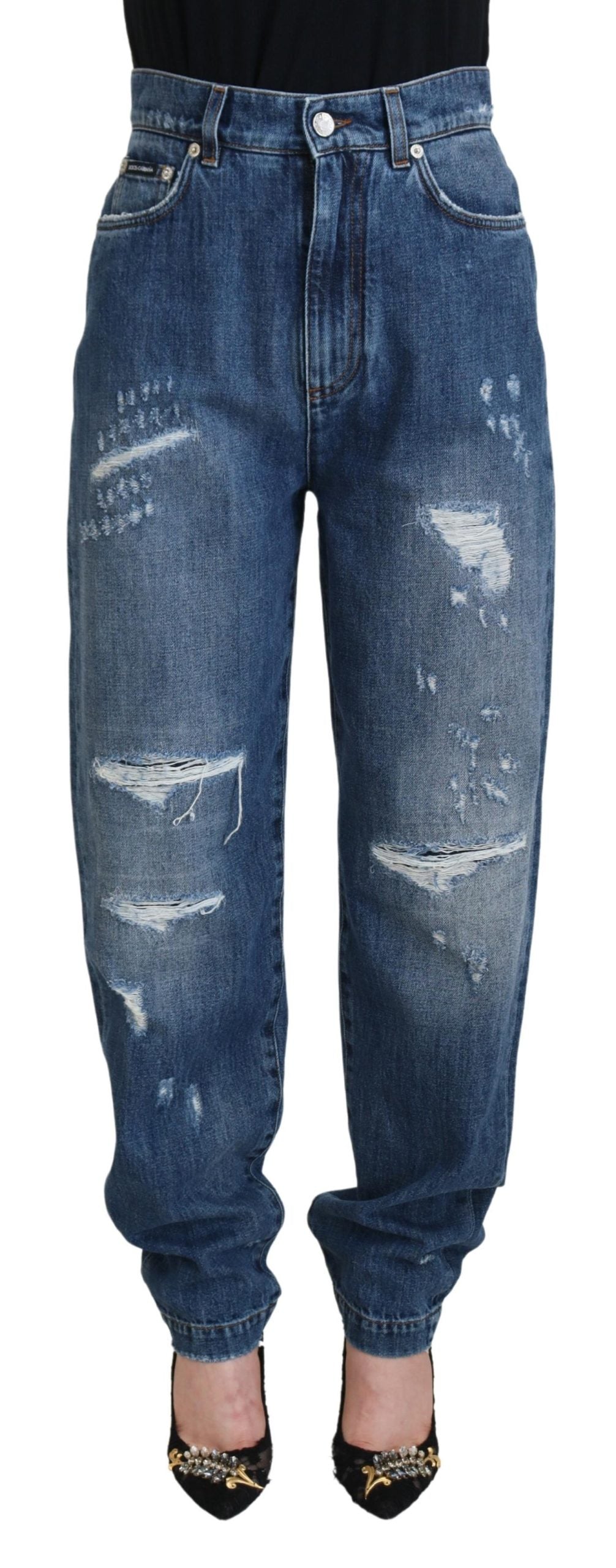 Dolce & Gabbana Blue Tapered Jeans for Women