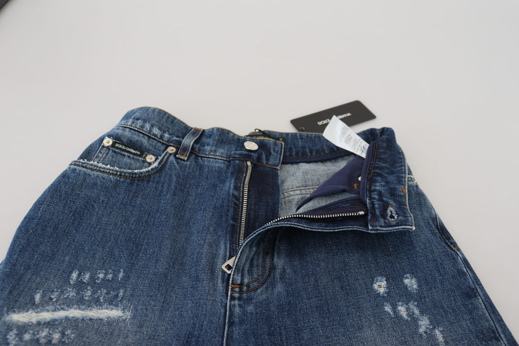 Dolce & Gabbana Blue Tapered Jeans for Women side view