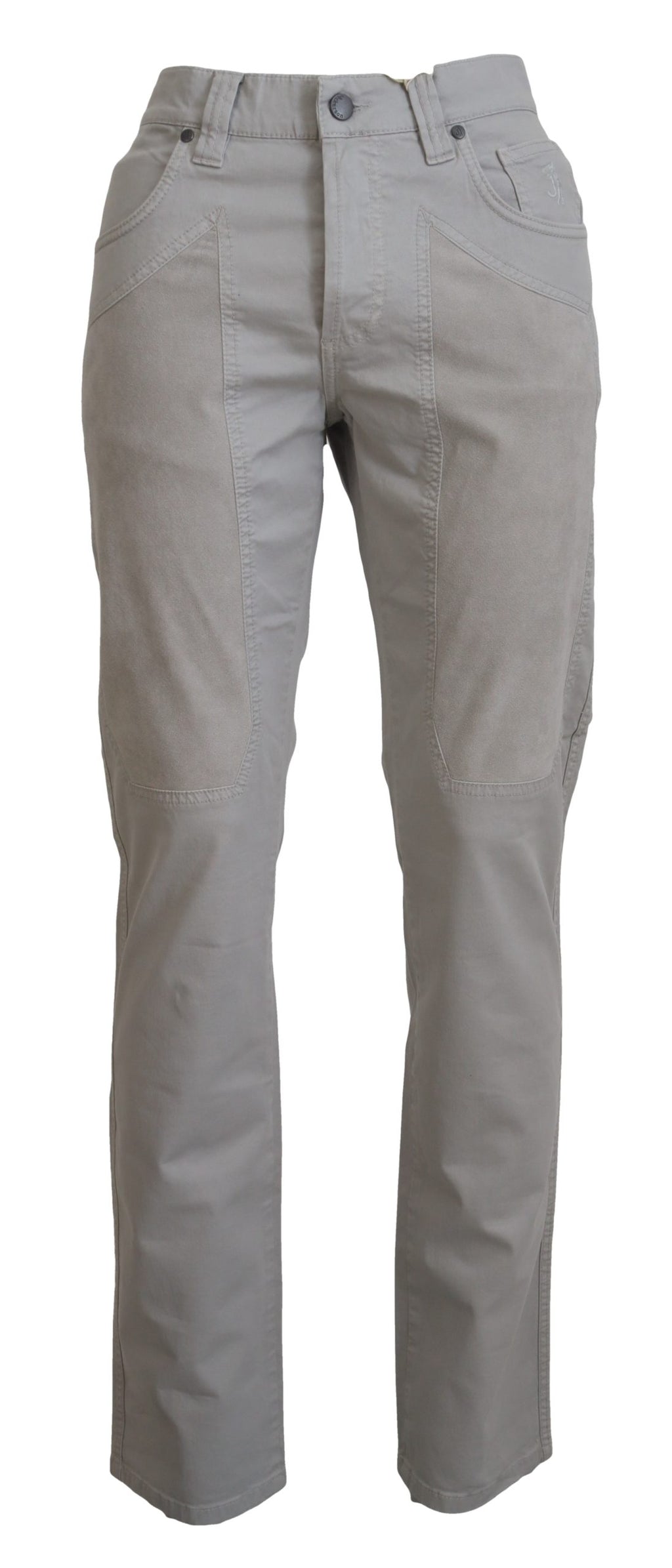 Jeckerson Graue, konische Freizeithose aus Baumwolle für Herren