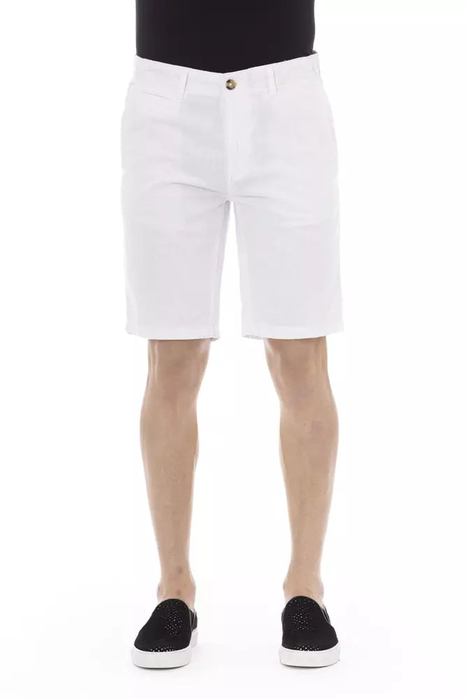 Baldinini Trend White Bermuda for Men